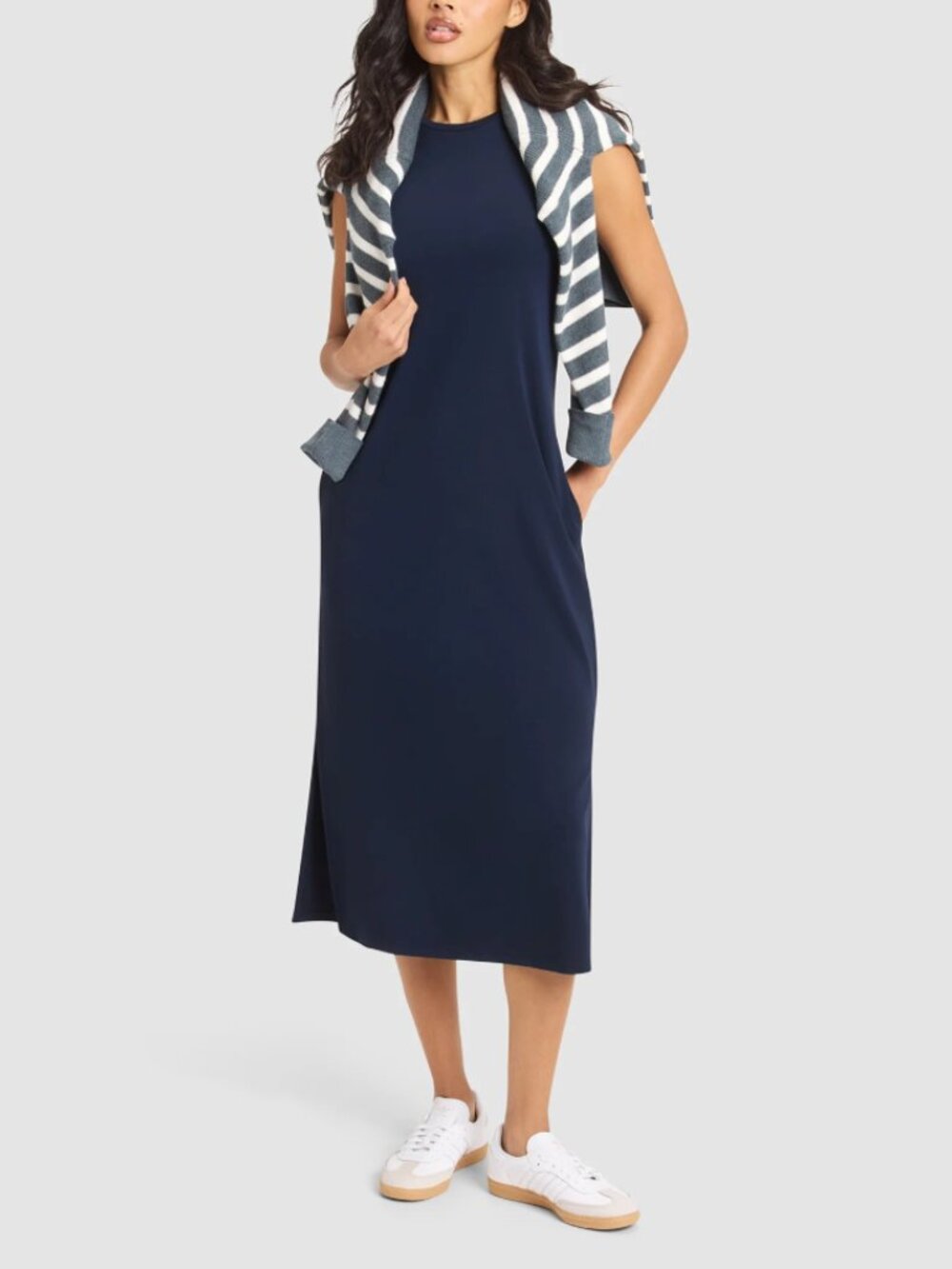 Cozy Earth Brushed Bamboo Sleeveless Midi Dress